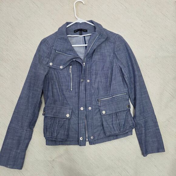 White House Black Market Woman's Blue Jacket size 8 - Picture 3 of 12